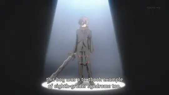 Togashi Yuuta from _Chuunibyou Demo Koi ga Shitai!_: "...this boy was a textbook example of eighth-grader syndrome too."