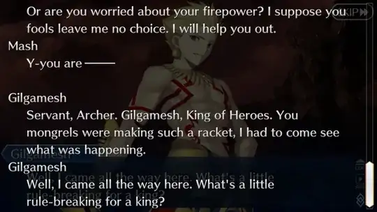 Gilgamesh simply says that breaking rules is easy for a King