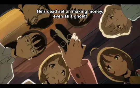 He's dead set on making money, even a ghost!