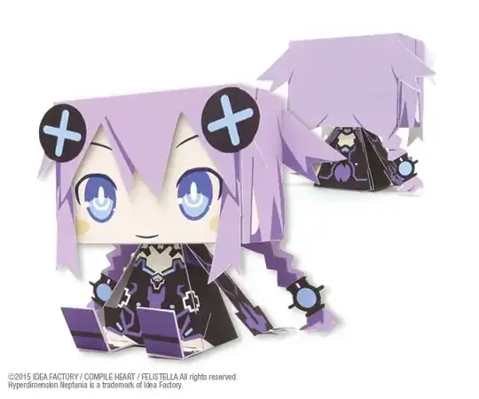 Purple Heart paper figure