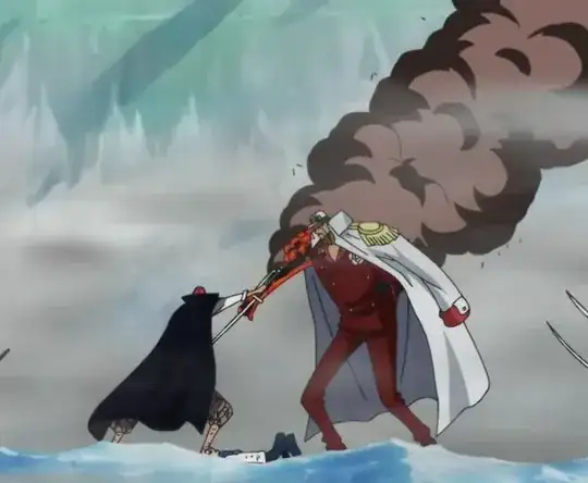 Shanks stopping akainu