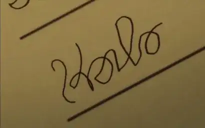 Screenshot of where it says Holo in the letter