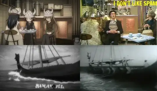 Similarities between the Girls und Panzer parody and the original Monty Python sketch