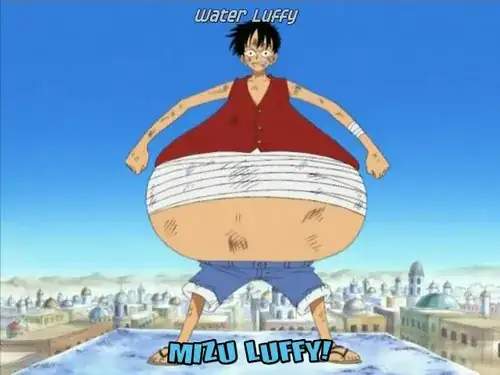 a water-balloon-shaped Luffy