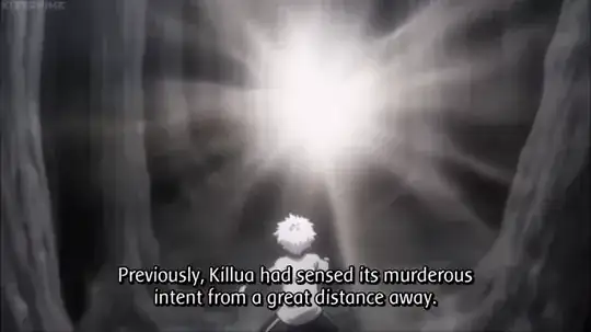 Killua senses murderous intent