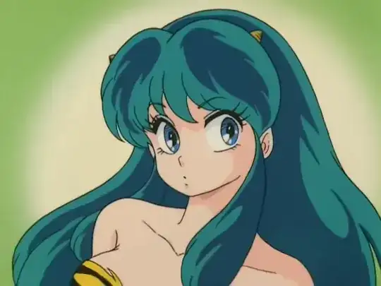 Lum, original anime version - blue eyes