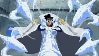 Whitebeard attacks Aokiji