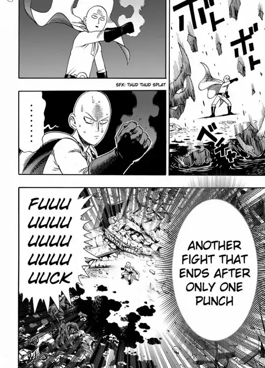 First chapter, Saitama defeats Vaccine man