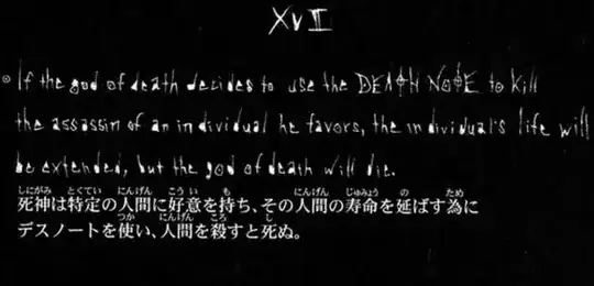 Picture of Death Note Rule: XVII