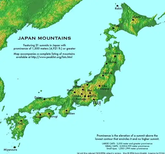 Japanese map