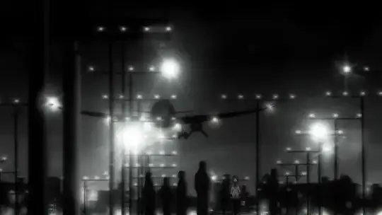 Entire city halted in time by Homura, notice the airplane