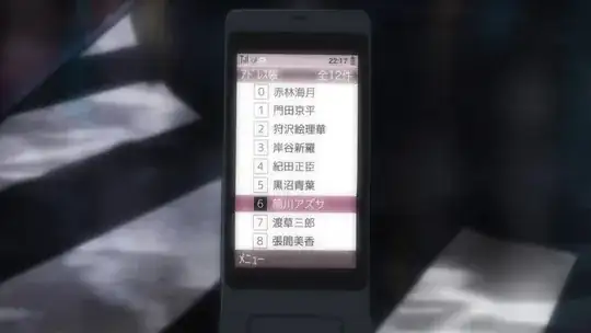 Anri's phone contacts