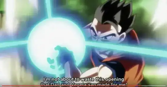 Gohan right before unleashing his Kamehameha