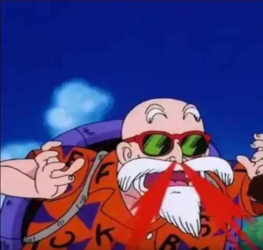 Master Roshi's nose bleeding