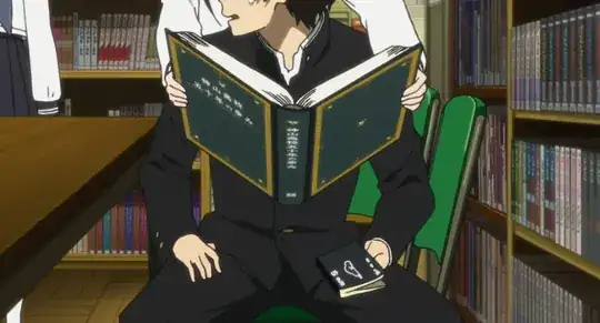 Houtarou being prevented from reading