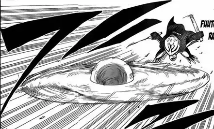 Here is the image of Naruto throwing the Rasen Shuruken