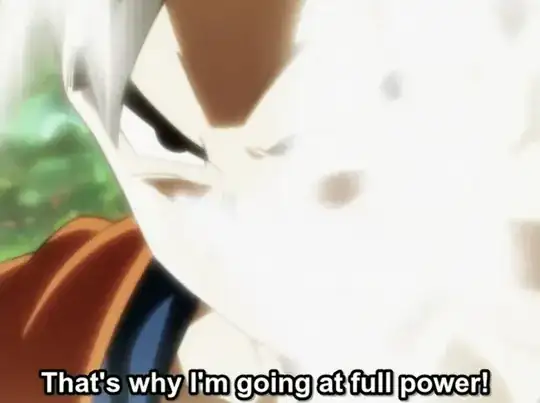 Ultimate gohan fighting at full power