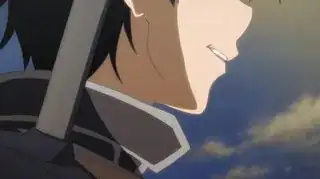 Kirito mouthing something