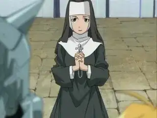 Clara in her nun uniform