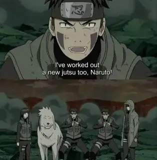 Kiba using shadow clone jutsu