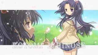 kotomi blowing dandelion