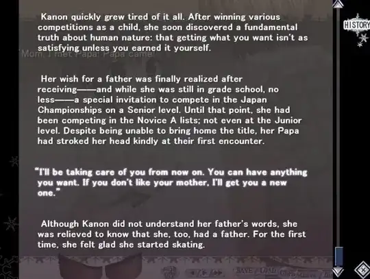 ... She was relieved to know that she, too, had a father. For the first time, she felt glad she started skating.