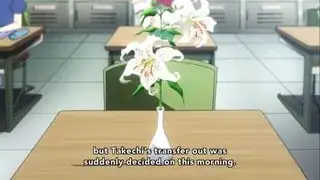 Flowers left for Otoya Takechi on episode 3