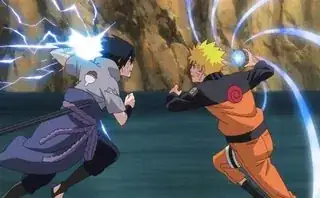 battle between Naruto and Sasuke