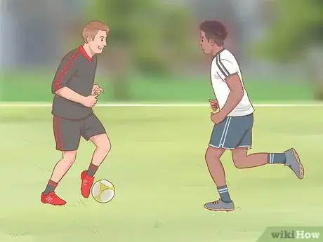 Image titled Dribble a Soccer Ball Past an Opponent Step 1