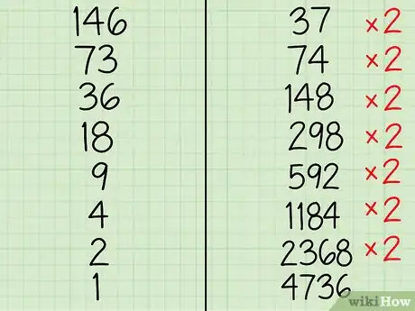 Image titled Multiply Using the Russian Peasant Method Step 4