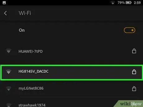 Image titled Connect the Kindle Fire to the Internet Step 4
