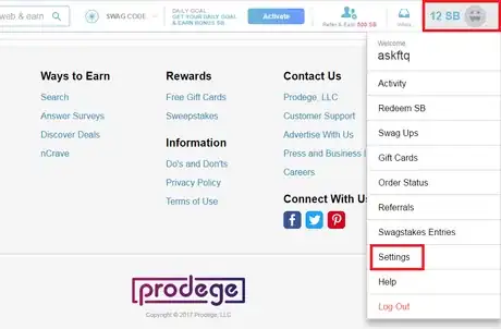 Image titled Swagbucks settings.png