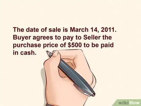 Image titled Write a Contract for Selling a Car Step 4