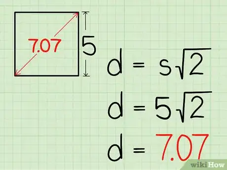 Image titled Calculate a Diagonal of a Square Step 4