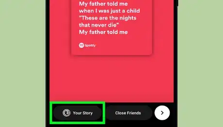 Image titled Share Spotify Lyrics Card on an Instagram Story.png