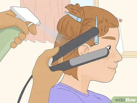 Image titled Use Hair Straighteners on Short Hair Step 8