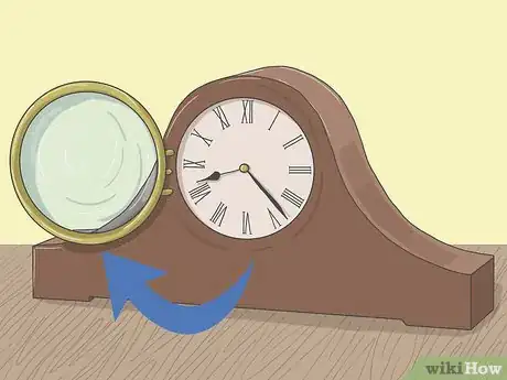 Image titled Reset the Time and Resynchronize the Chimes on an Antique Mantel Clock Step 1