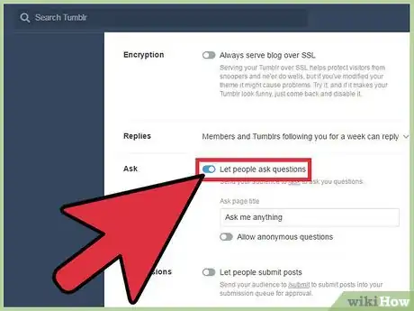 Image titled Enable the Ask Feature in Tumblr Step 4
