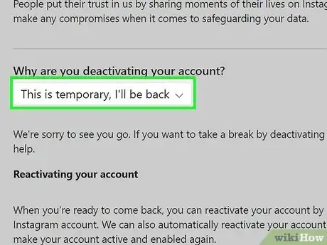 Image titled Temporarily Disable an Instagram Account Step 17