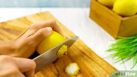 Image titled Cut a Lemon Step 1