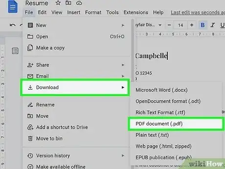 Image titled Make a Resume on Google Docs Step 13