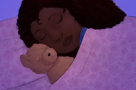 Image titled Teen Girl Sleeps with Teddy Bear.png