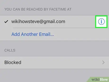 Image titled Remove a FaceTime Email Address on an iPhone Step 3