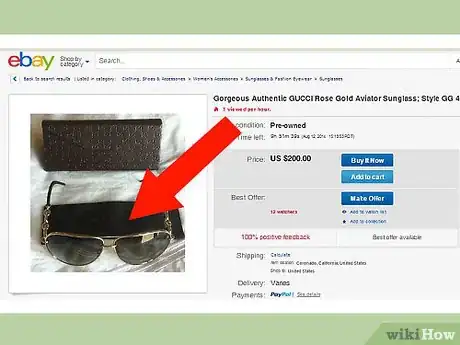 Image titled Avoid Purchasing Faux Designer Sunglasses at eBay Step 4