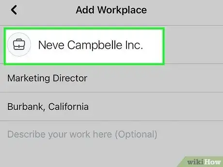 Image titled Add Work on Facebook Step 7