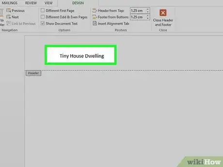 Image titled Insert a Custom Header or Footer in Microsoft Word Step 5