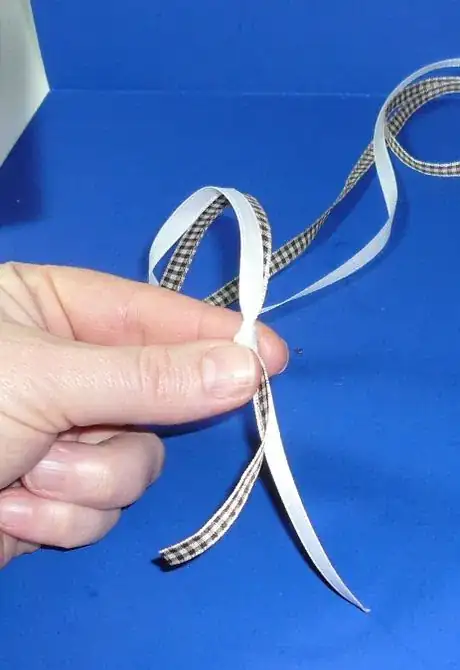 Image titled How to hold the ribbon for working with it.