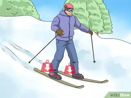 Image titled Turn when Skiing Step 4