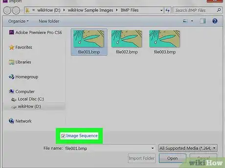 Image titled Import an Image Sequence in Premiere Step 11