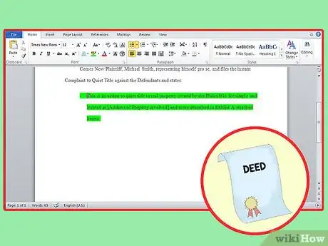 Image titled File a Quiet Title Step 8